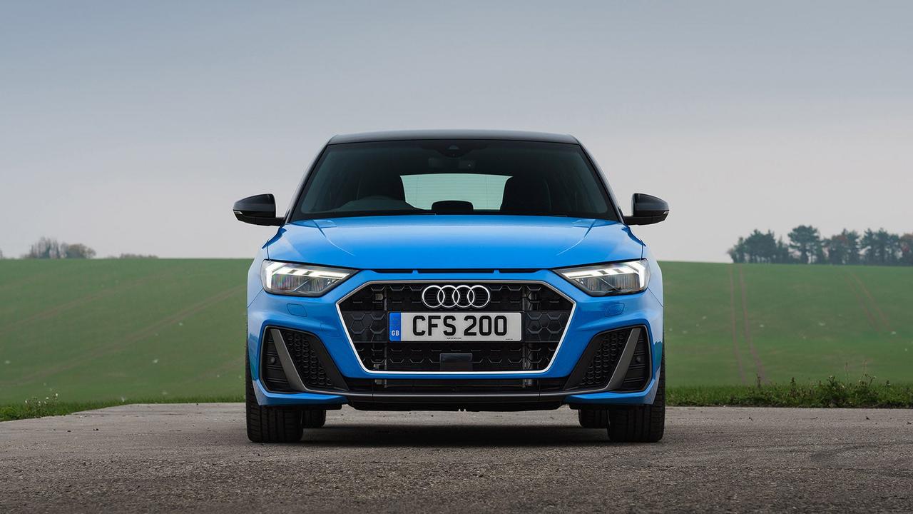Audi A1 in blue, front