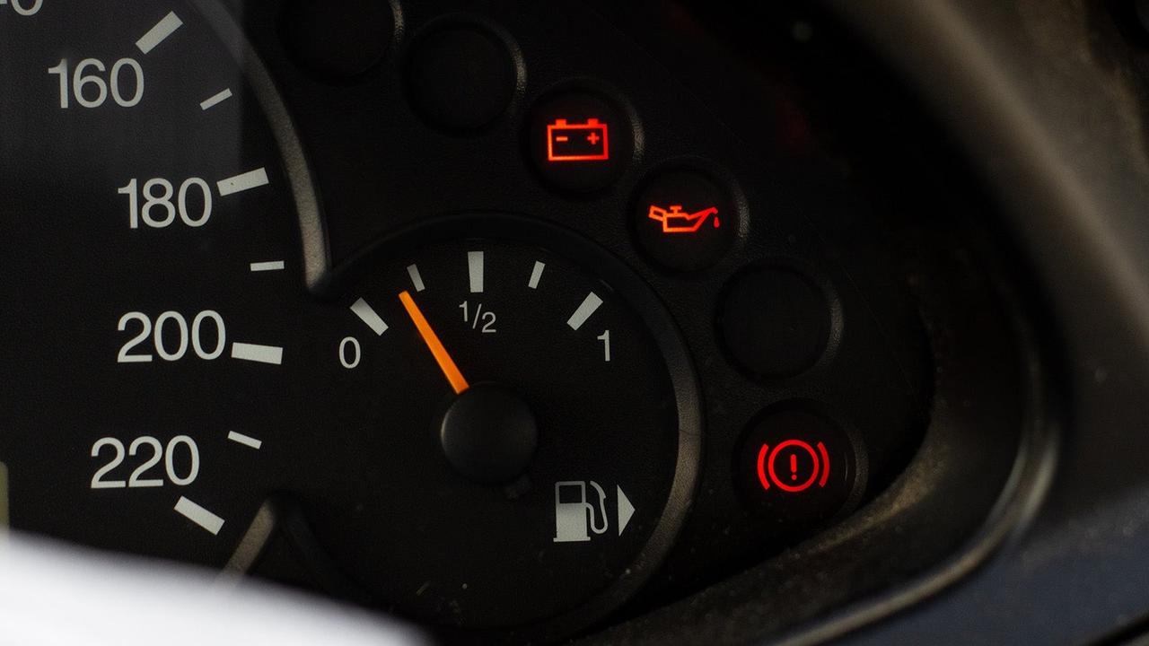 Low fuel and warning lights