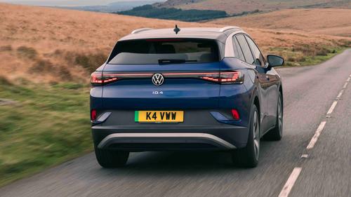 Volkswagen ID.4 driving rear view