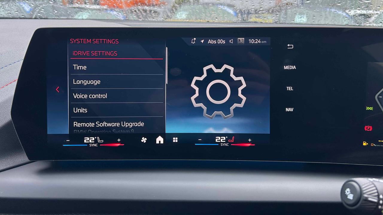 BMW 1 Series settings menu
