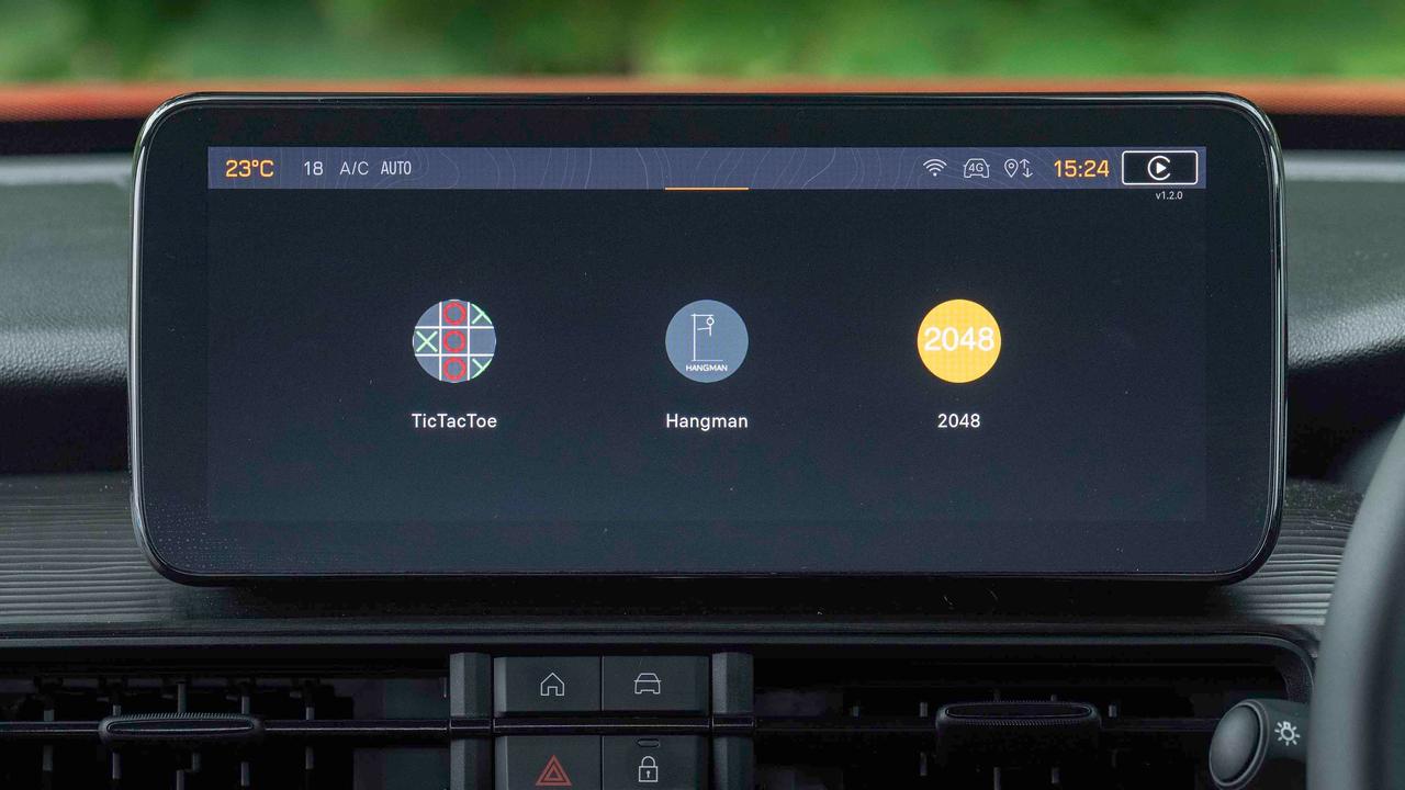Jeep Avenger games screen