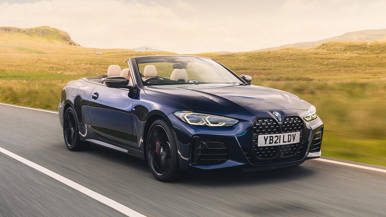 BMW 4 Series (M440i) convertible in blue