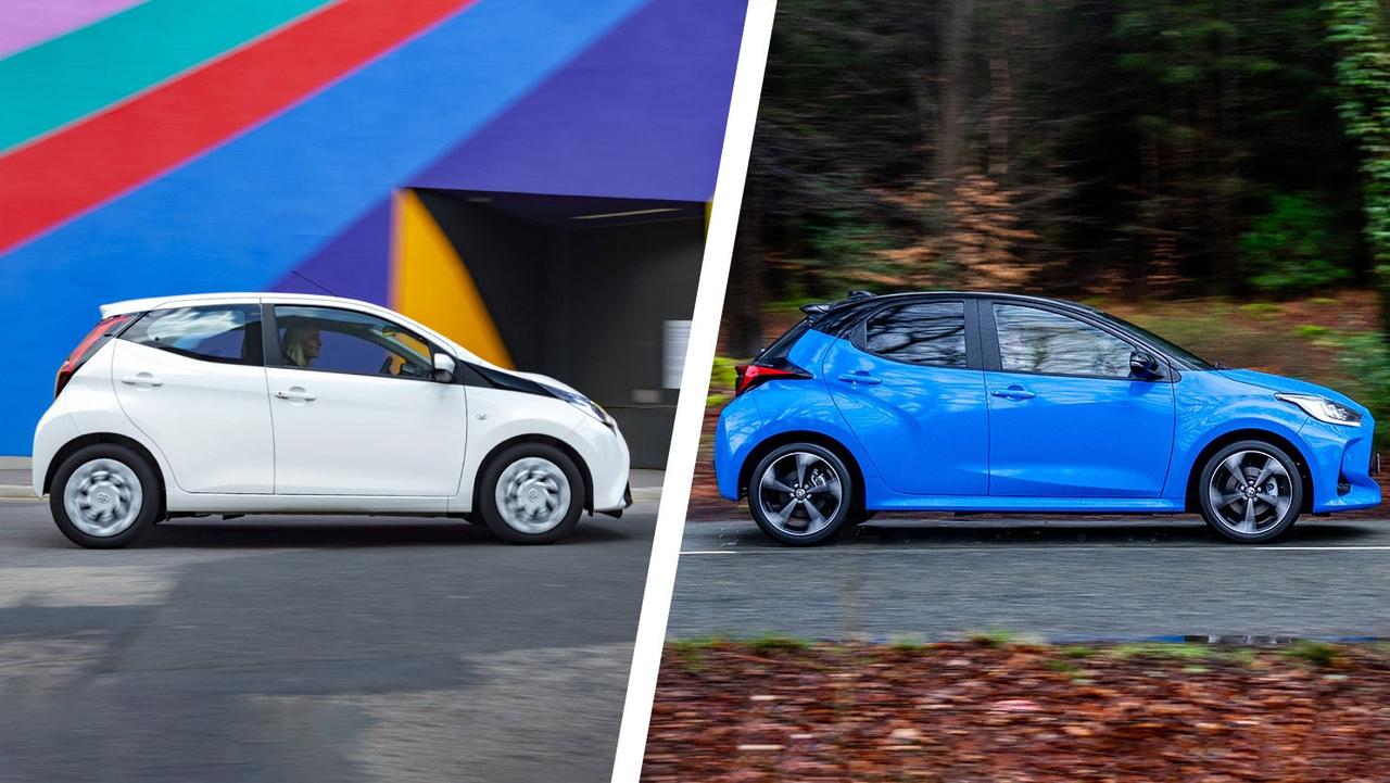 Toyota Aygo vs Yaris – side