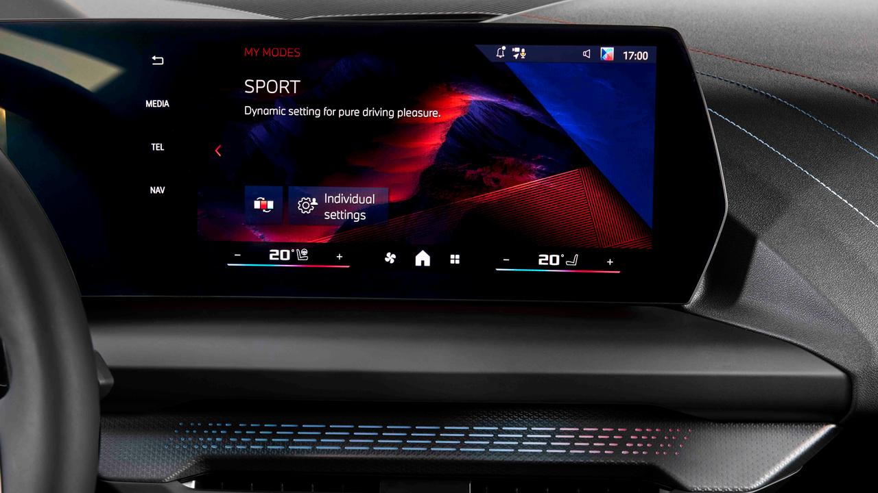 BMW Sport mode screen