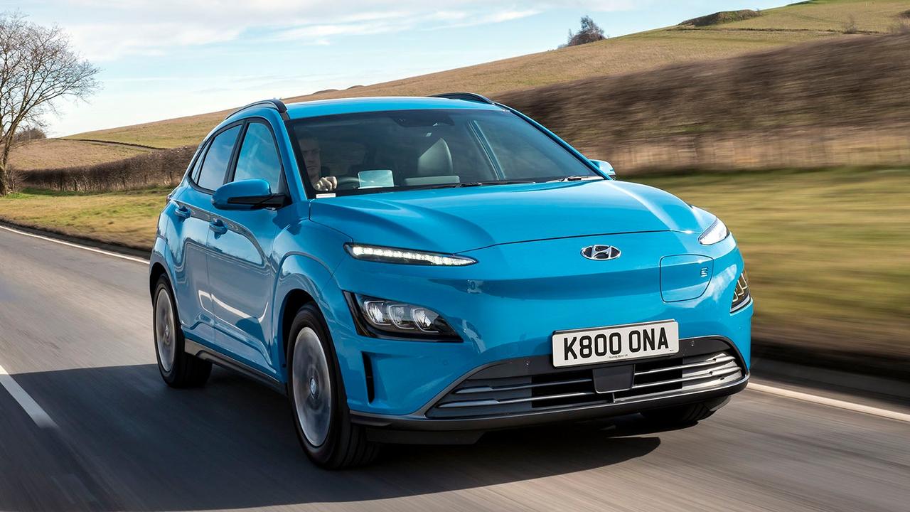 Hyundai Kona Electric in blue