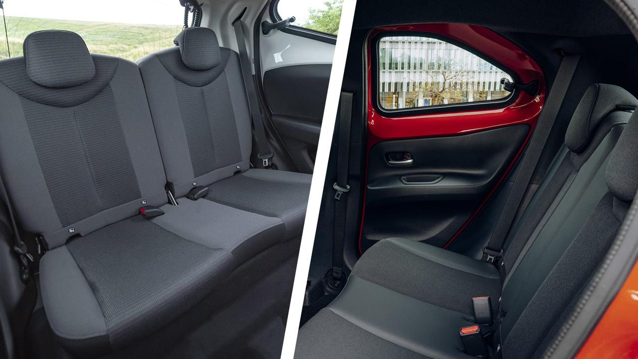 Toyota Aygo vs Aygo X – rear seats