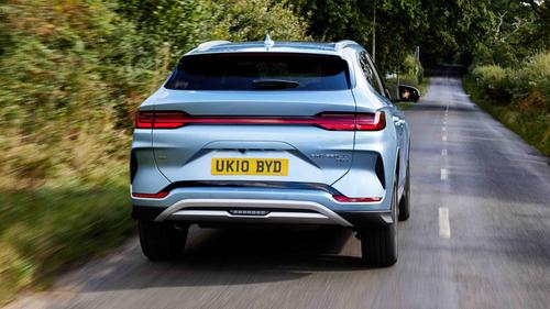 BYD Seal U driving rear view