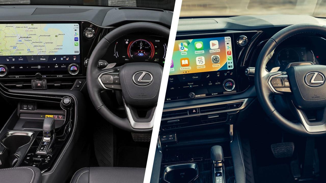 Lexus NX vs RX – interior