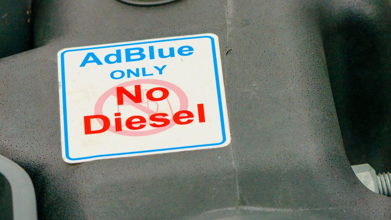 AdBlue warning sticker