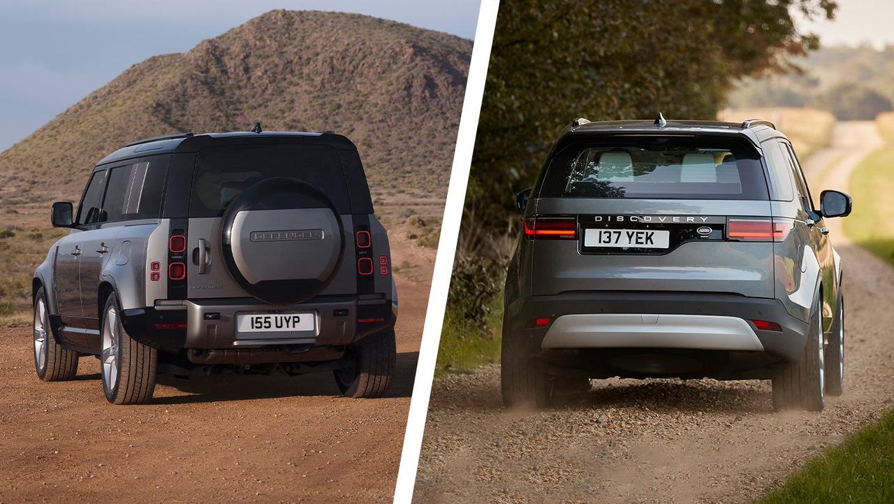 Land Rover Defender vs Discovery – rear three quarter