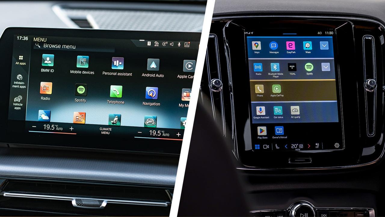 BMW X1 vs Volvo XC40 touchscreen