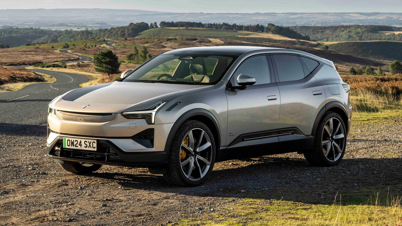 Polestar 3 parked in front of heathland