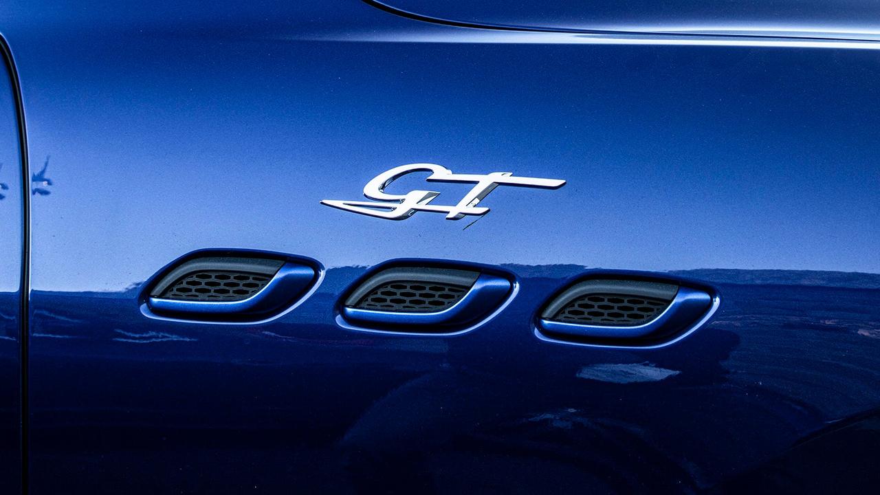 Maserati Levante GT Hybrid review front badge detail