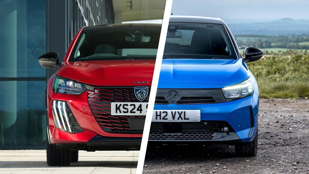Peugeot 208 vs Vauxhall Corsa front detail