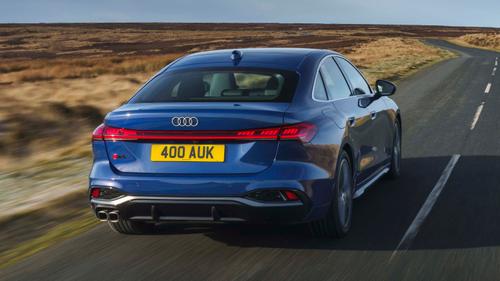 New Audi A5 driving rear view