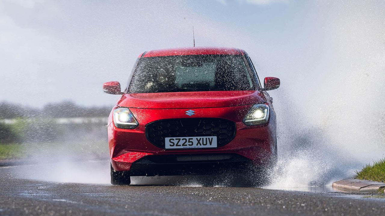 Suzuki Swift in red, front shot