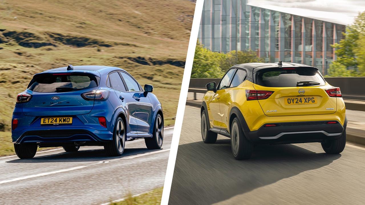 Ford Puma vs Nissan Juke – rear three quarter