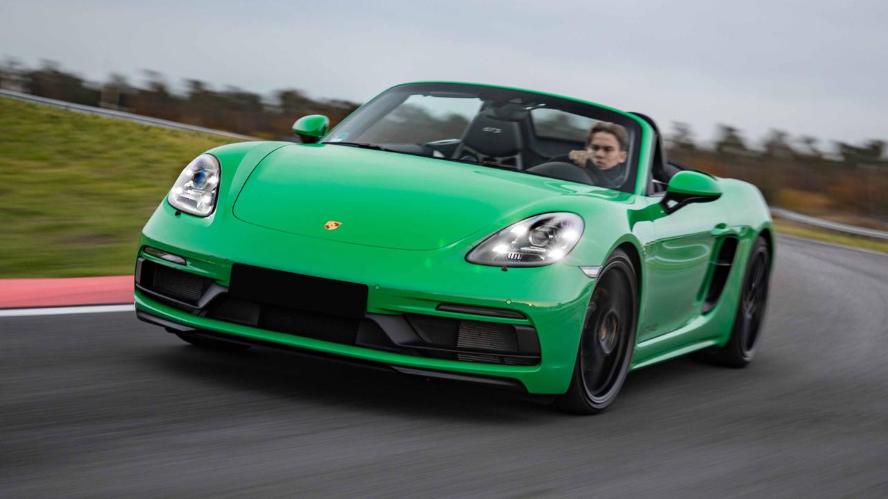 Porsche Boxster GTS driving