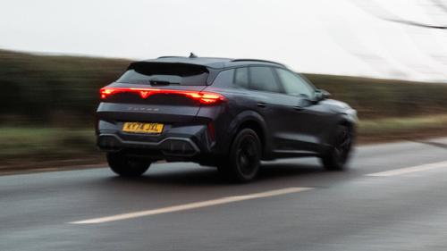 Cupra Terramar driving rear view