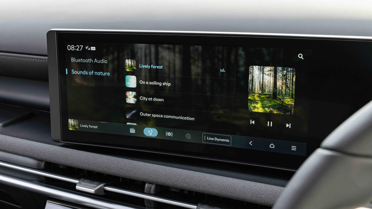 Hyundai Tucson natural sounds screen