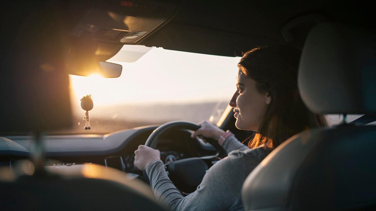 Driver watching the road