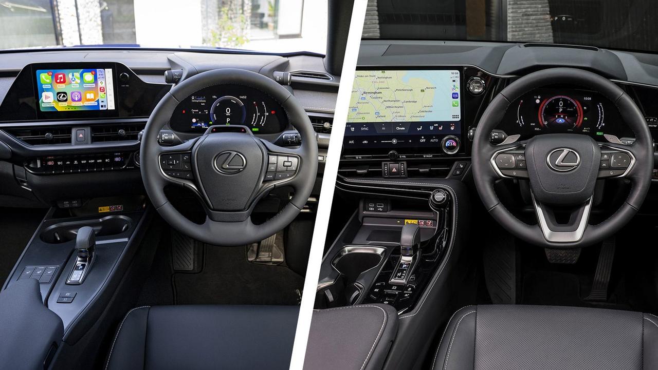 Lexus UX vs NX interior