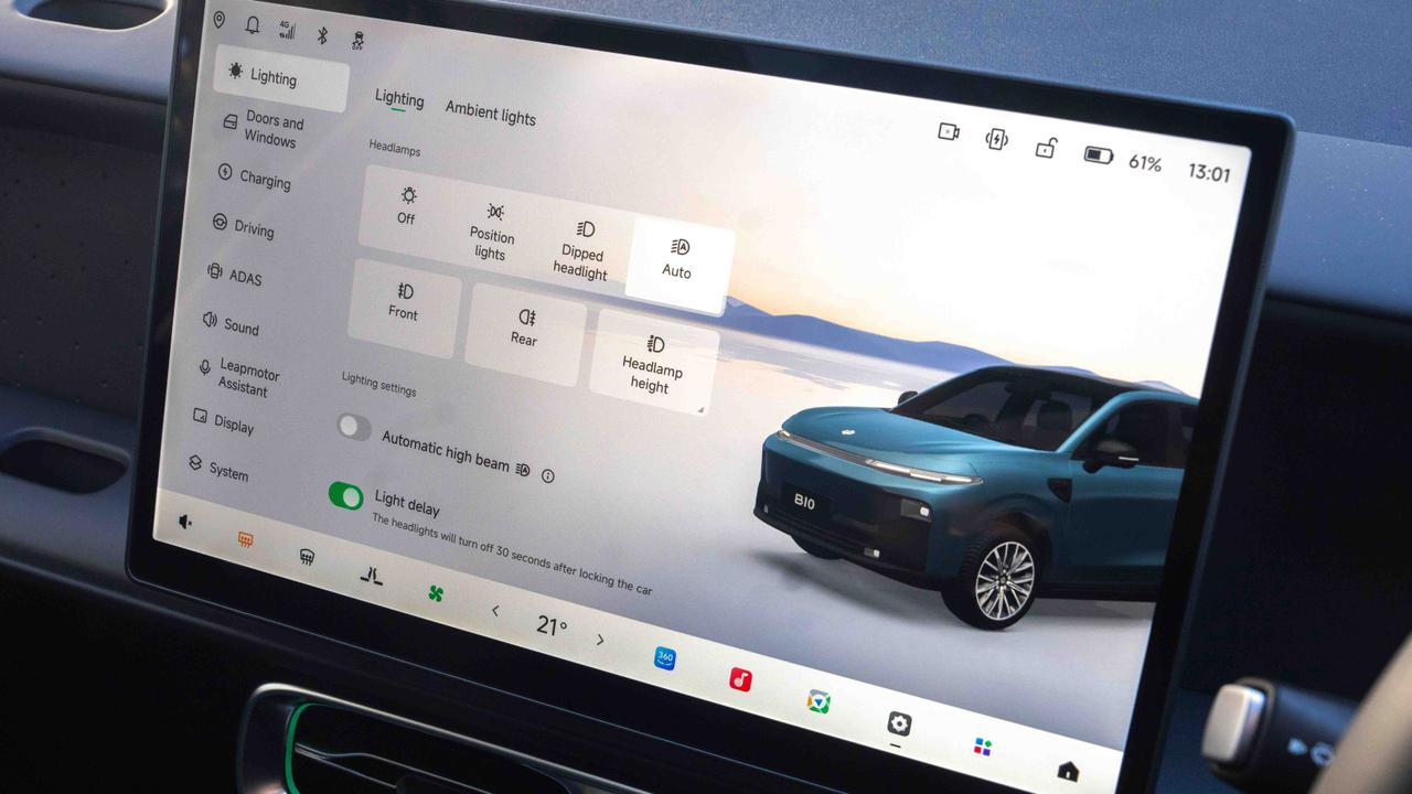 Leapmotor B10 light settings menu