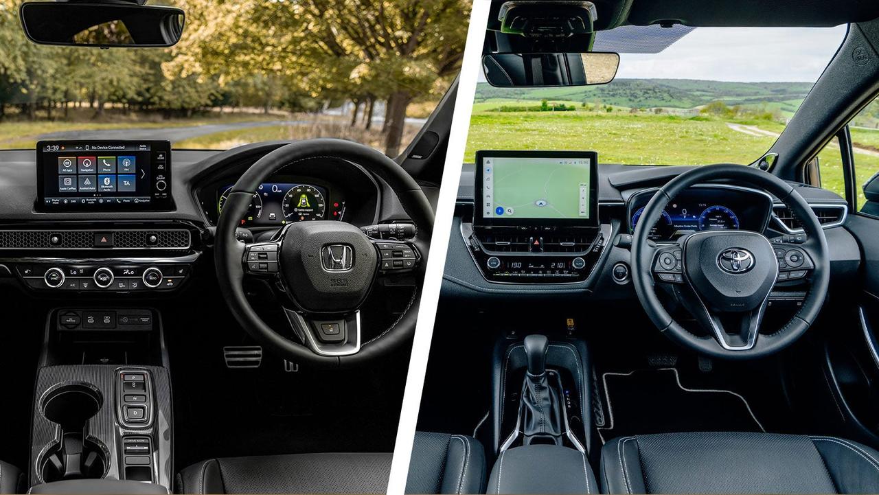 Honda Civic vs Toyota Corolla interior