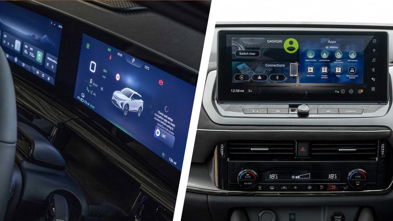 Omoda 5 vs Nissan Qashqai screens