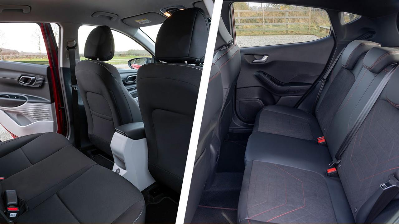 Hyundai i20 vs Ford Fiesta rear seats