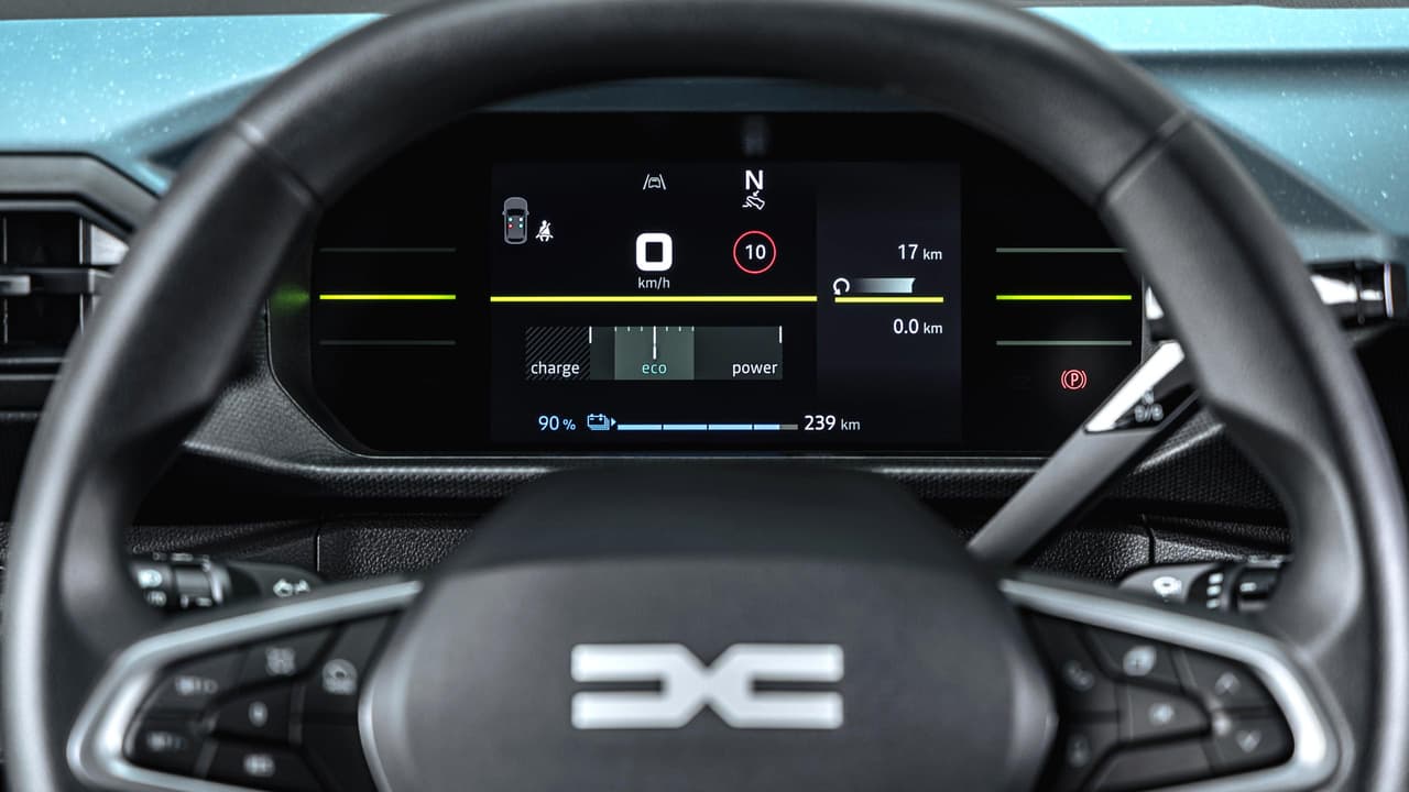 New 2026 Dacia Spring driver's display