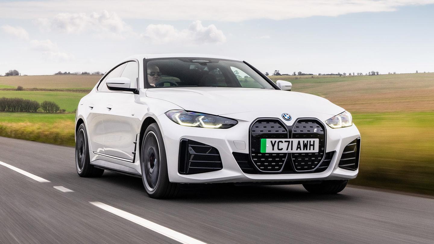 BMW i4 review front three quarters