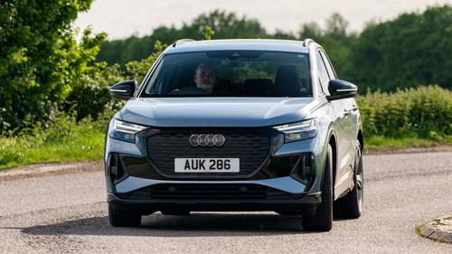 Audi Q4 driving front view