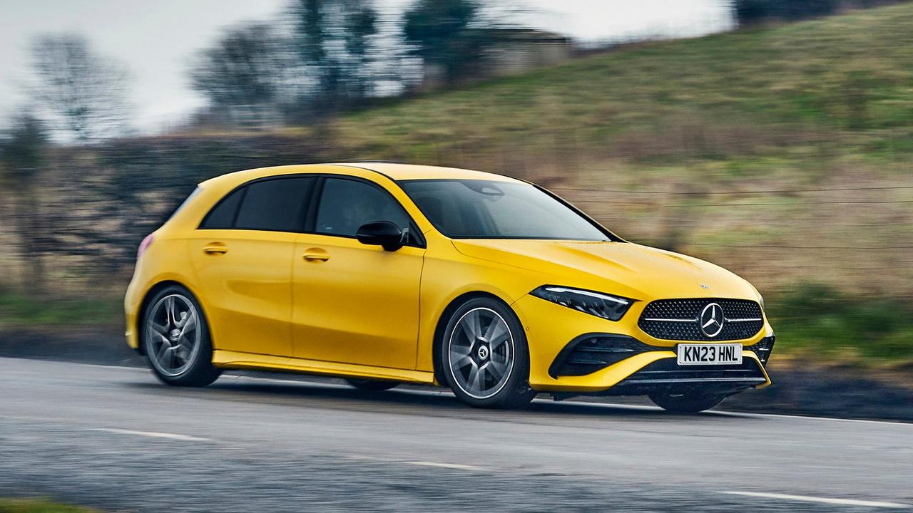 Mercedes A-Class in yellow