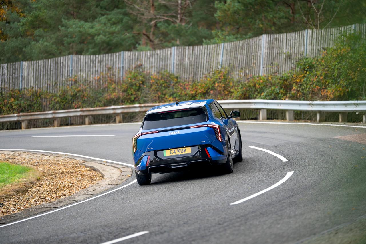 Kia EV4 rear driving shot