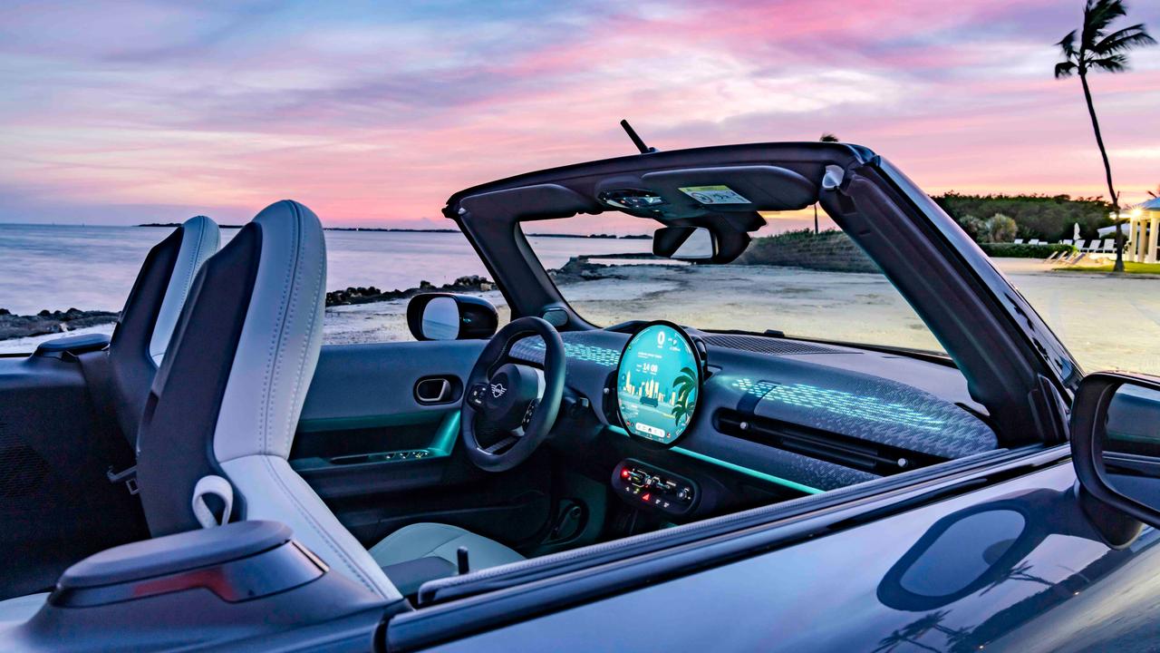 2025 Mini Convertible interior in front of beach sunset