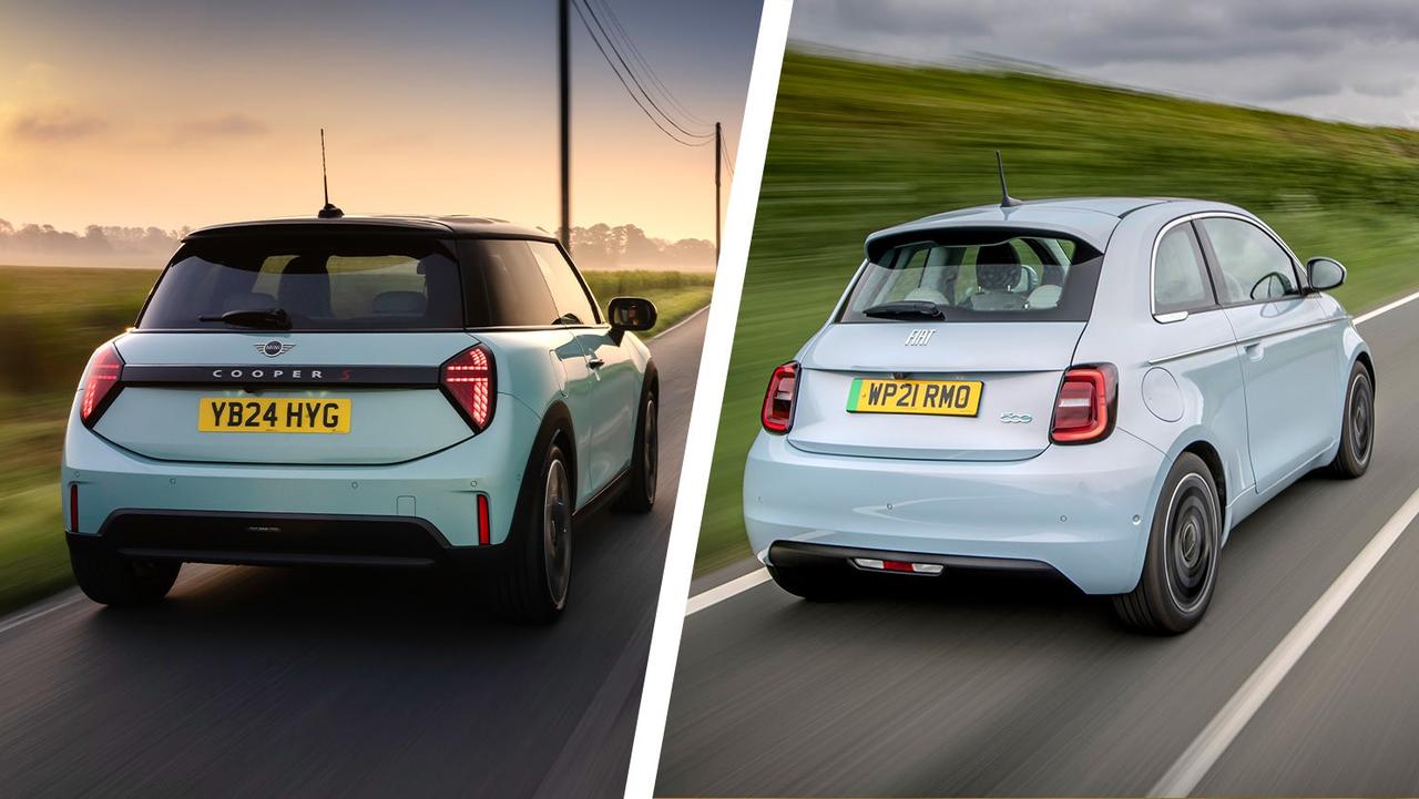 Mini Cooper vs Fiat 500 rear