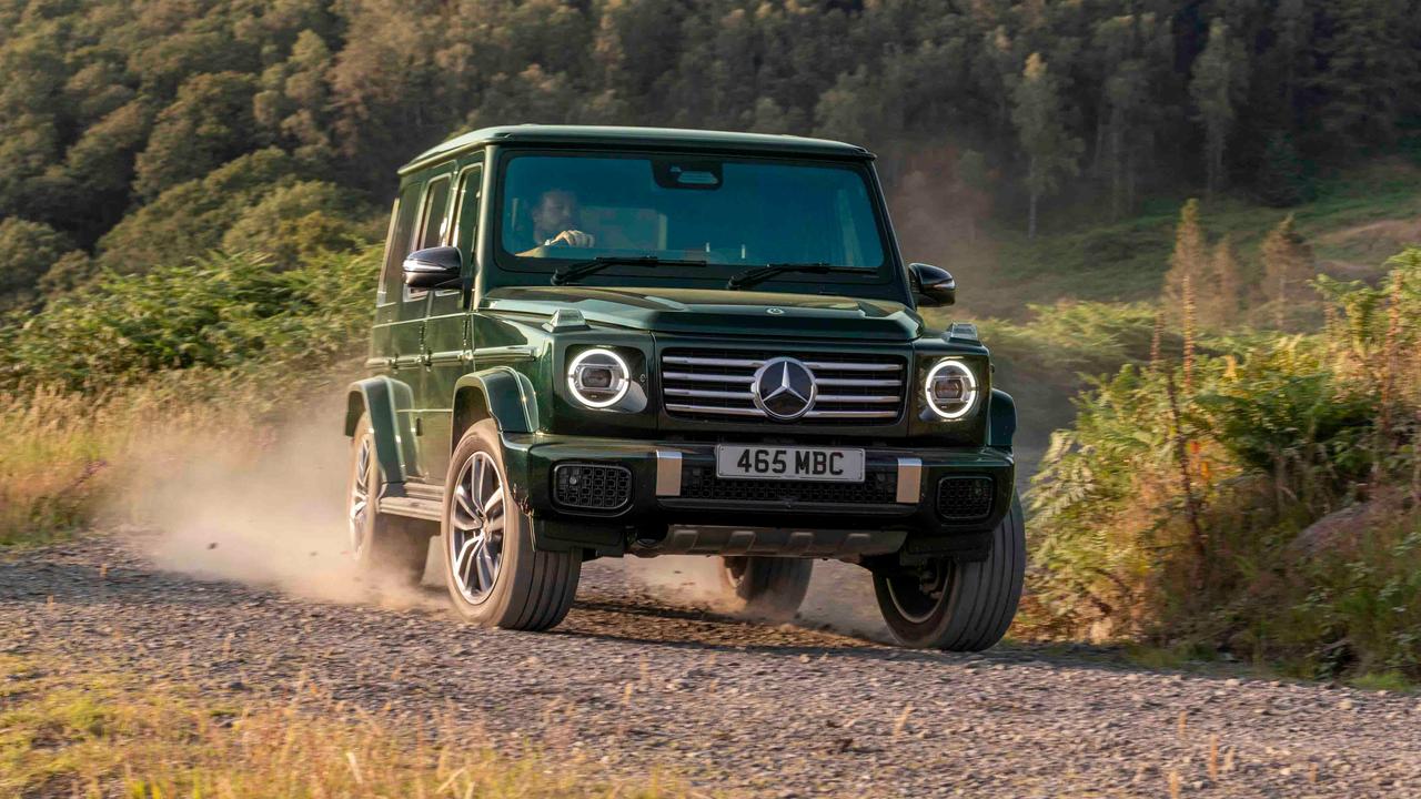 Mercedes G-Class driving on gravel track