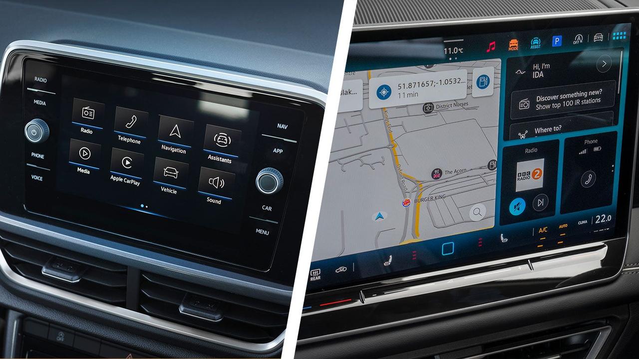 Volkswagen T-Roc vs Tiguan touchscreen