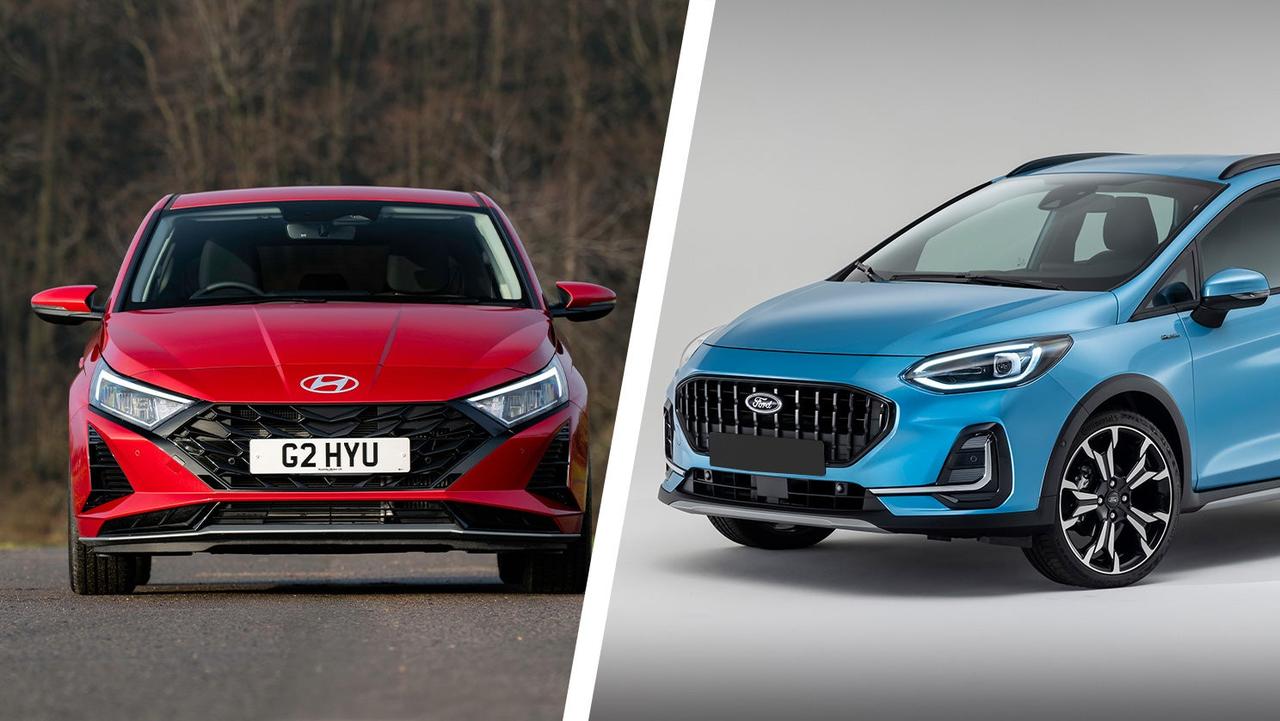 Hyundai i20 vs Ford Fiesta front