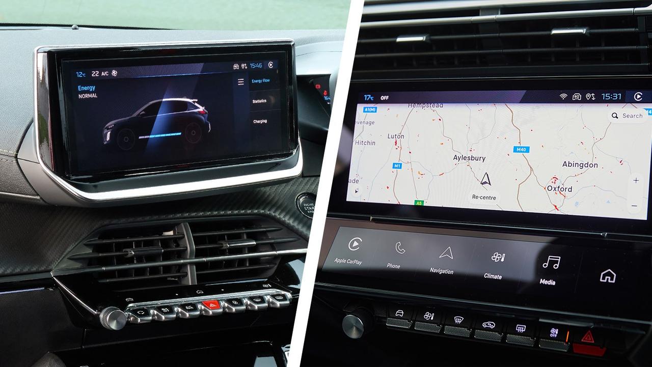 Peugeot 208 vs 308 screens
