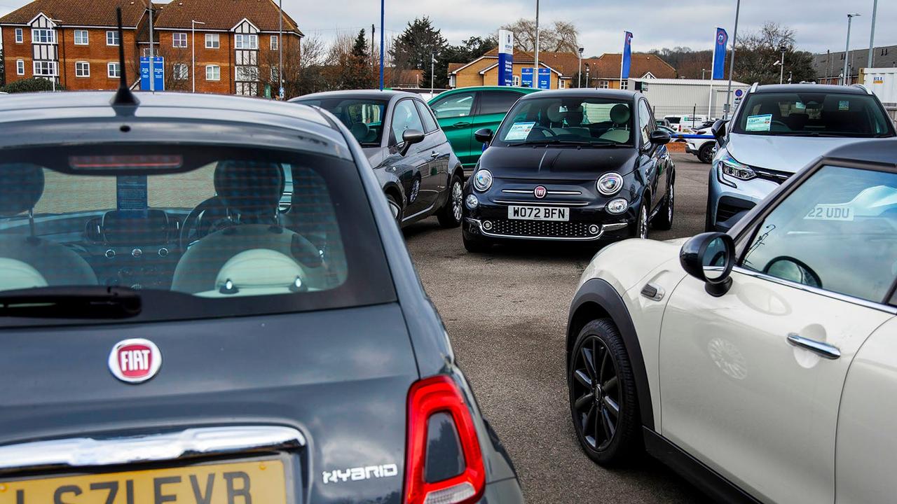 Cars for sale at a Motorpoint store