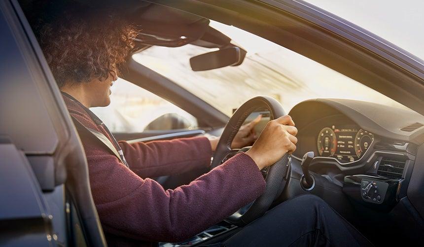 Woman in car