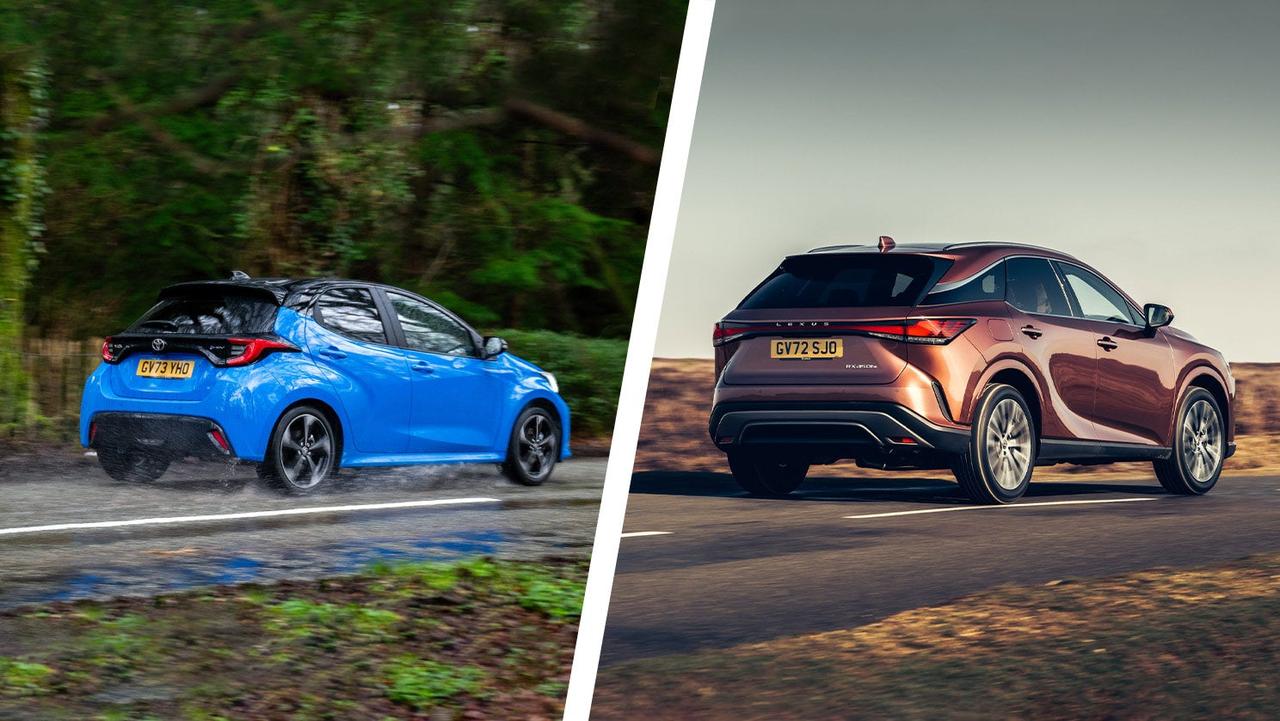Toyota vs Lexus – Yaris vs RX – rear three quarter