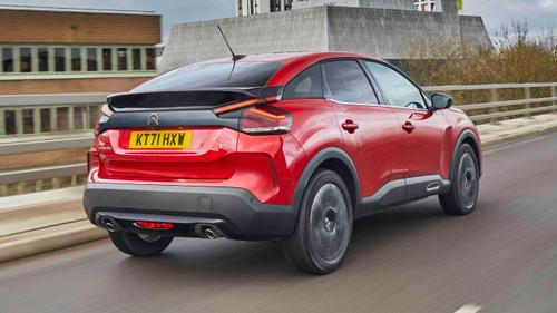 Citroen C4 driving rear view