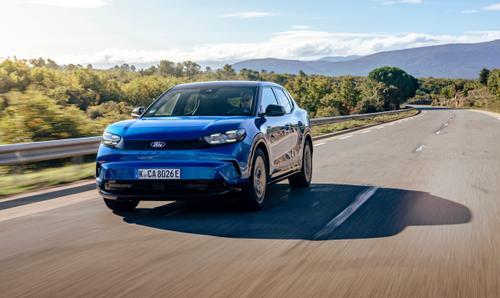 2025 Ford Capri blue front driving cropped