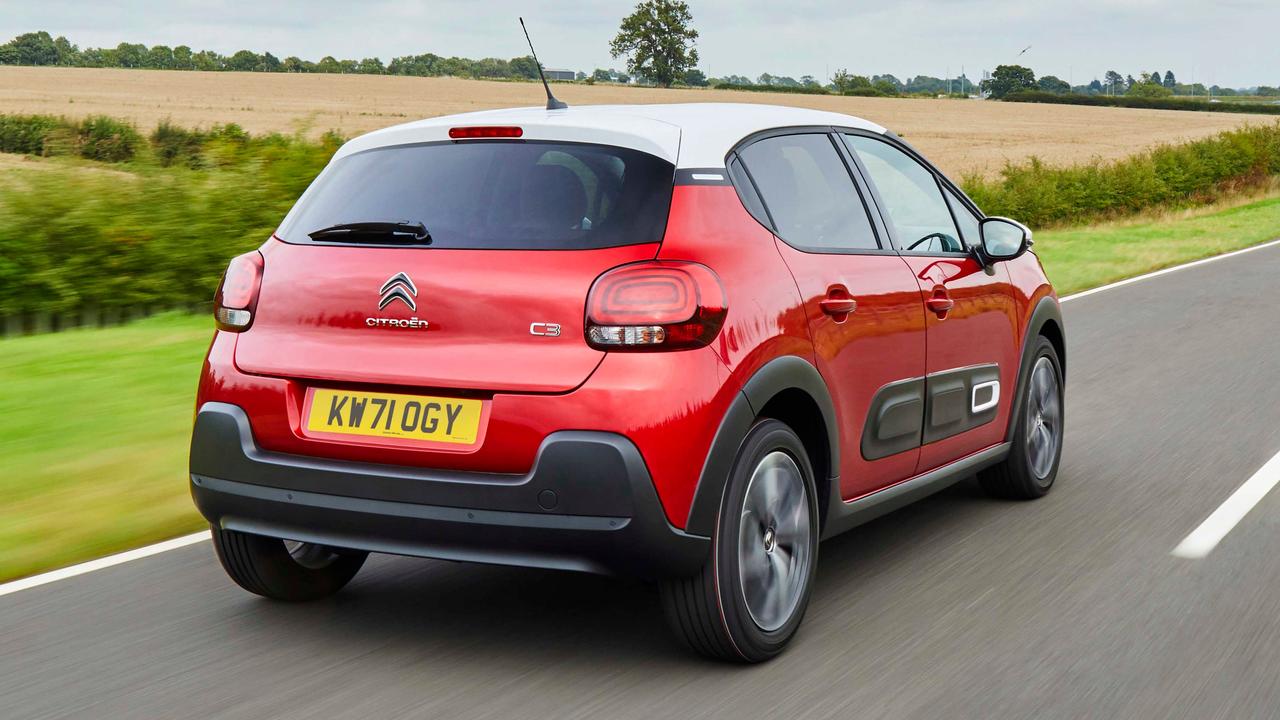 Citroen C3 driving rear view