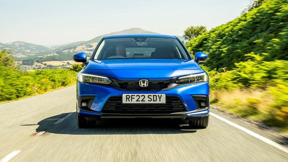 Honda Civic driving front view