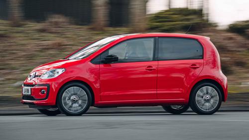 Volkswagen Up driving side view