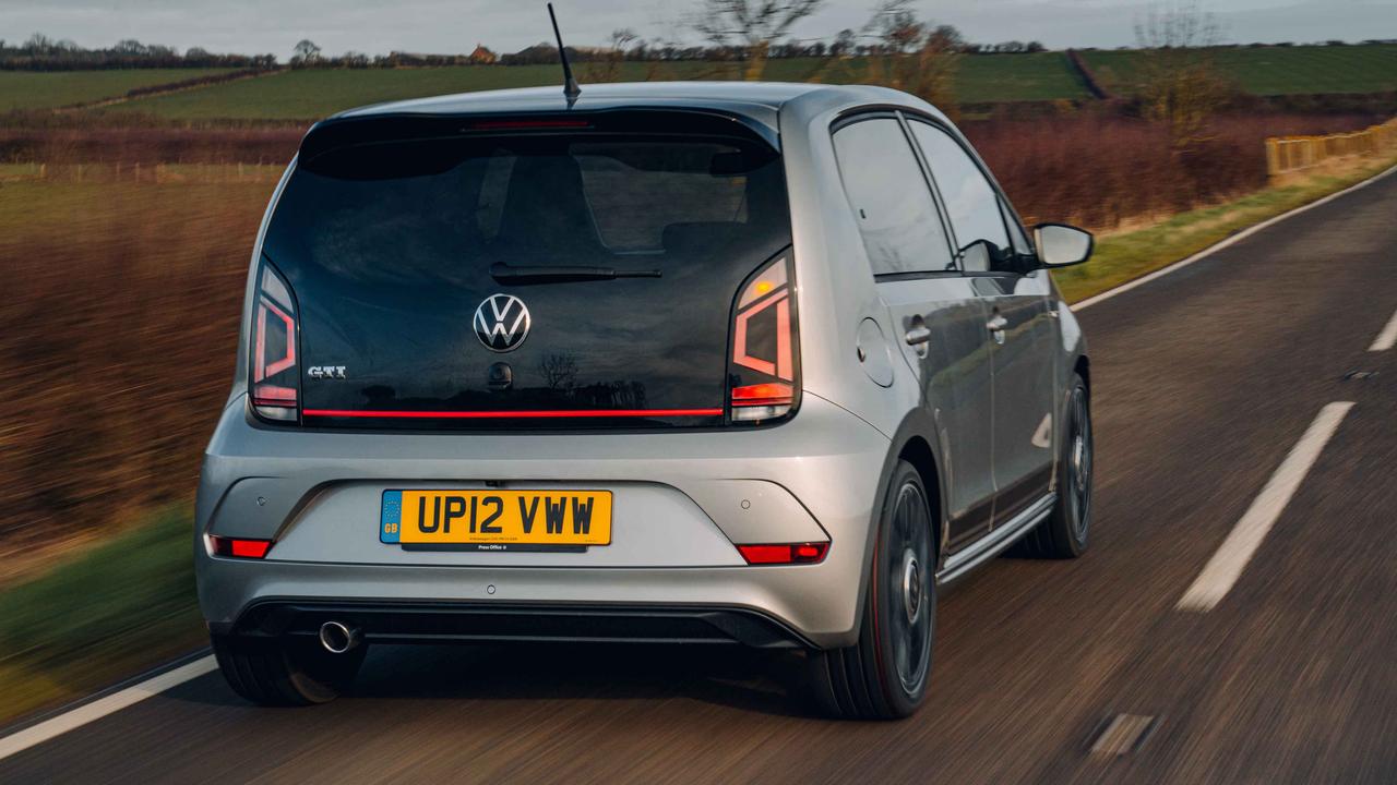 Volkswagen Up GTI driving rear view